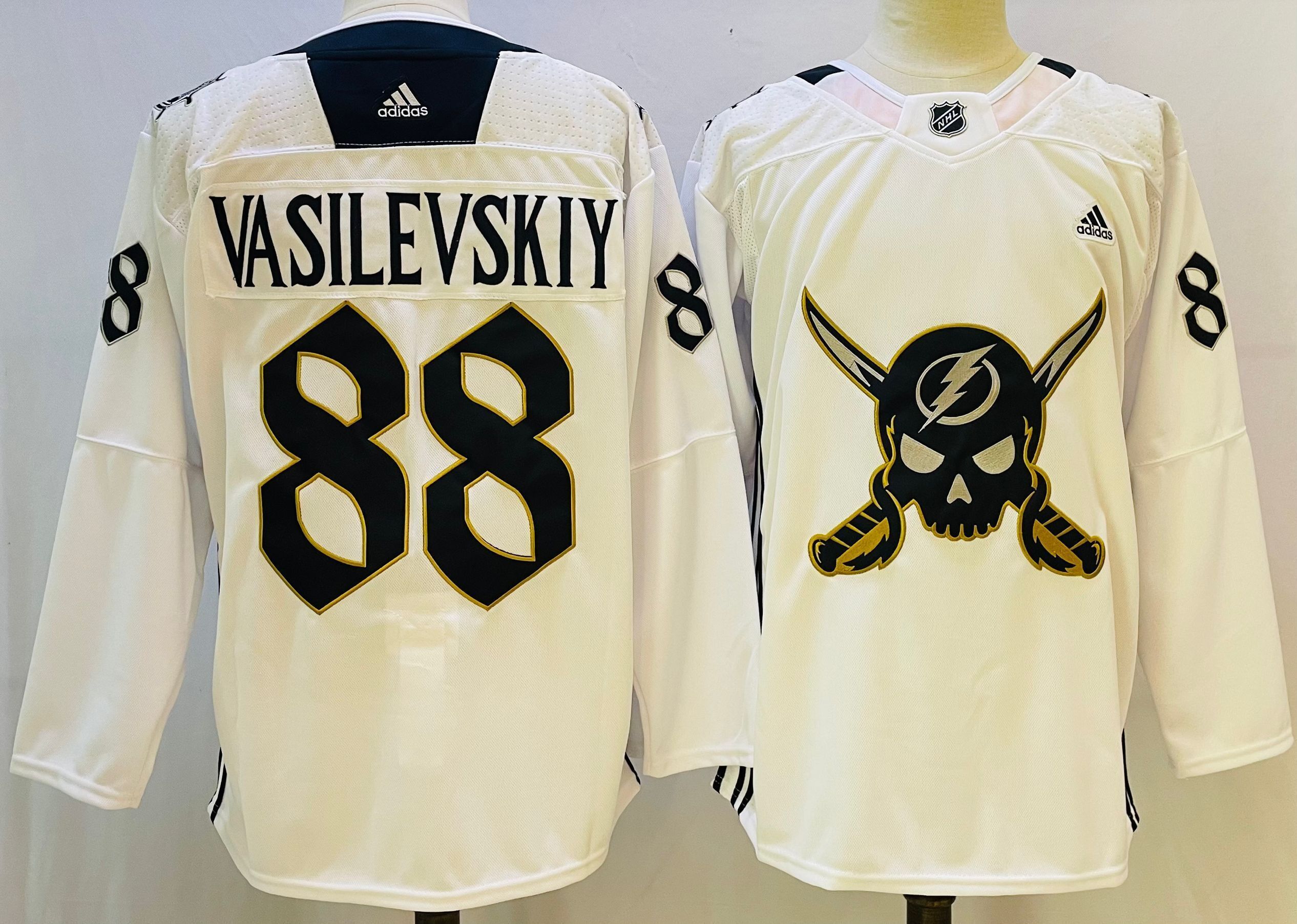 Men Tampa Bay Lightning #88 Vasilevskiy White 2026 Adidias NHL Jersey style 001